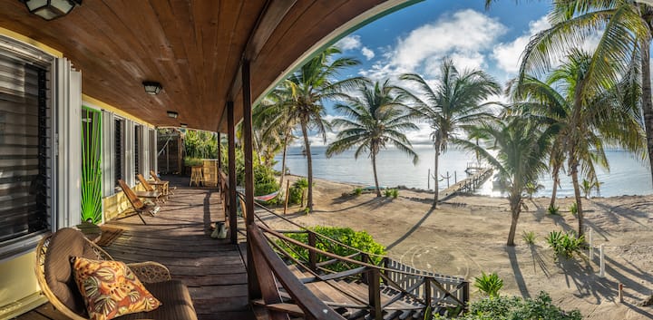 Private Belizean Beachfront Residence Reef View — 3 bedroom vacation rental in San Pedro