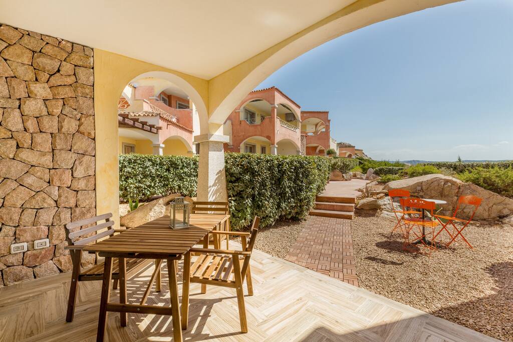 The covered terrace