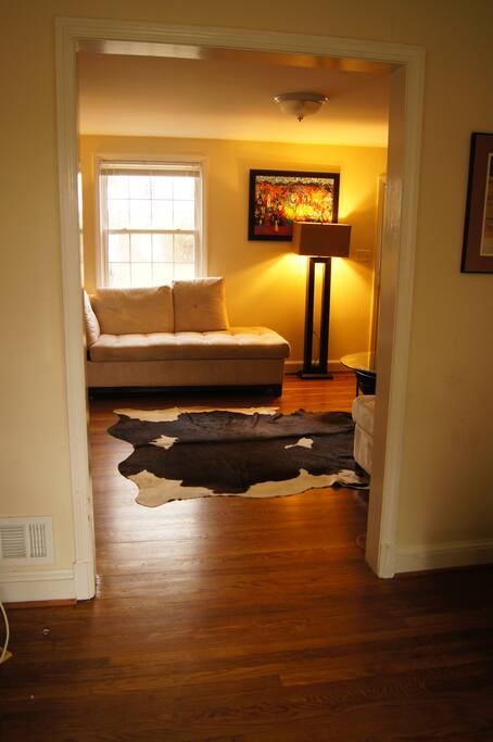 A peak into the living room from the family room