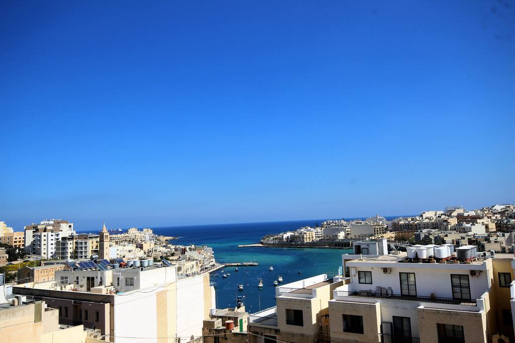 View of the bay from the back terrace