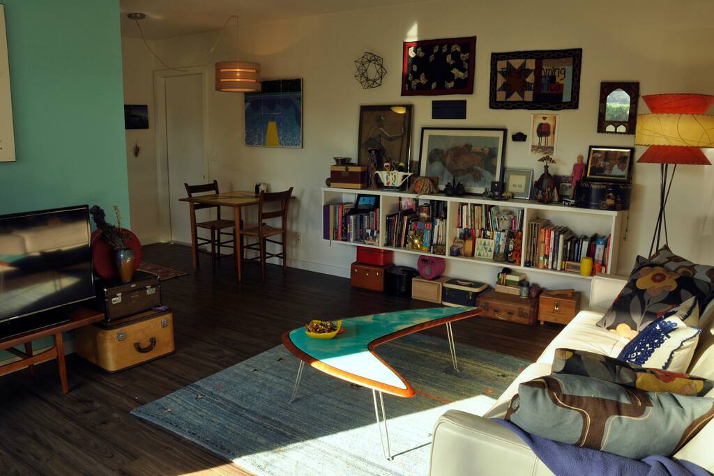 The first thing(s) you will see when you enter my home! - filled with art and things from around the world.