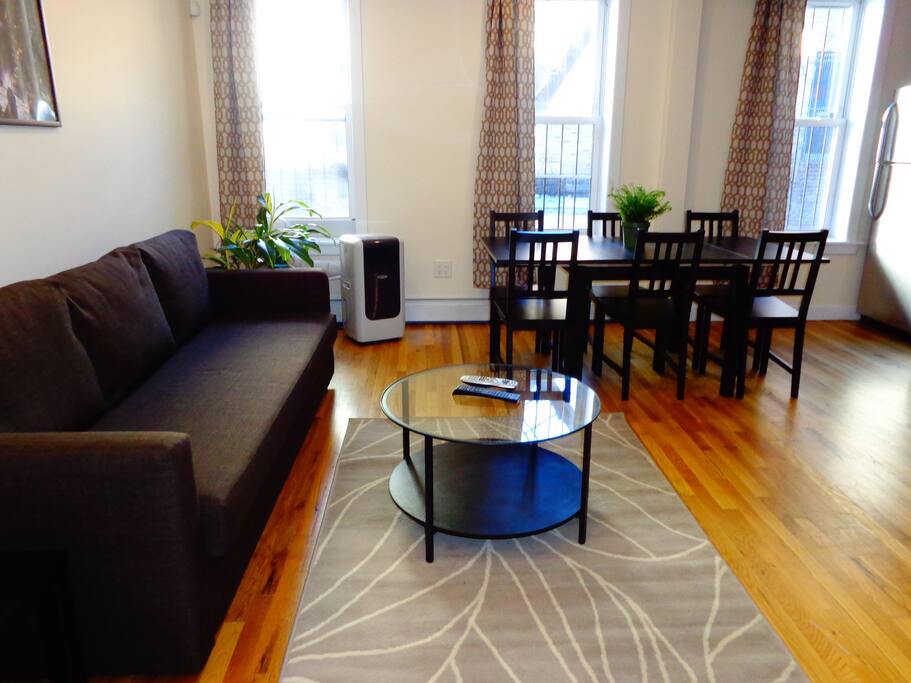 Dining Table seats 6 guests.
