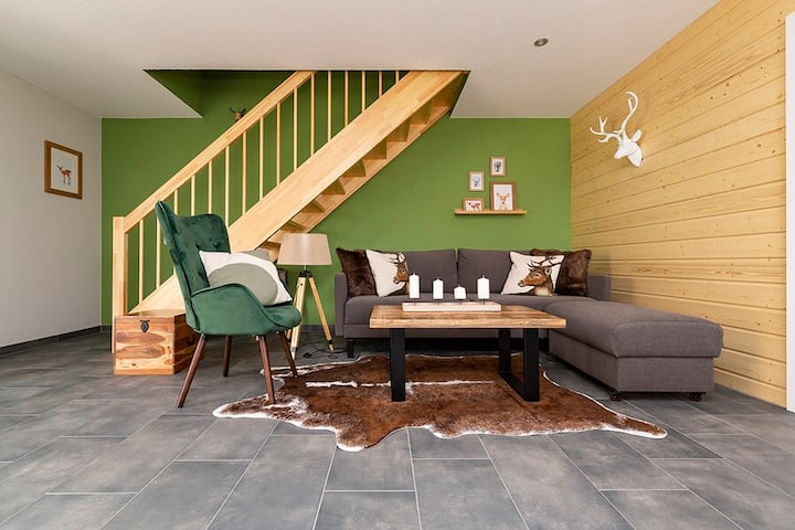 HarzHirsch - incl. fireplace, sauna, bed linen, visitor's tax