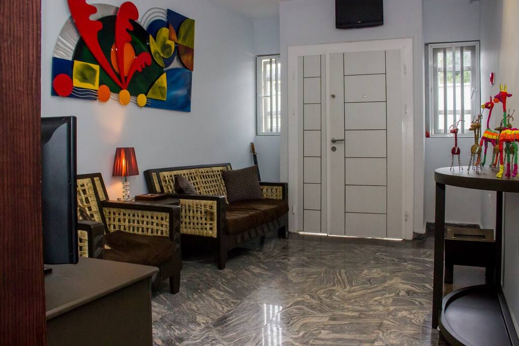 common entrance and waiting area