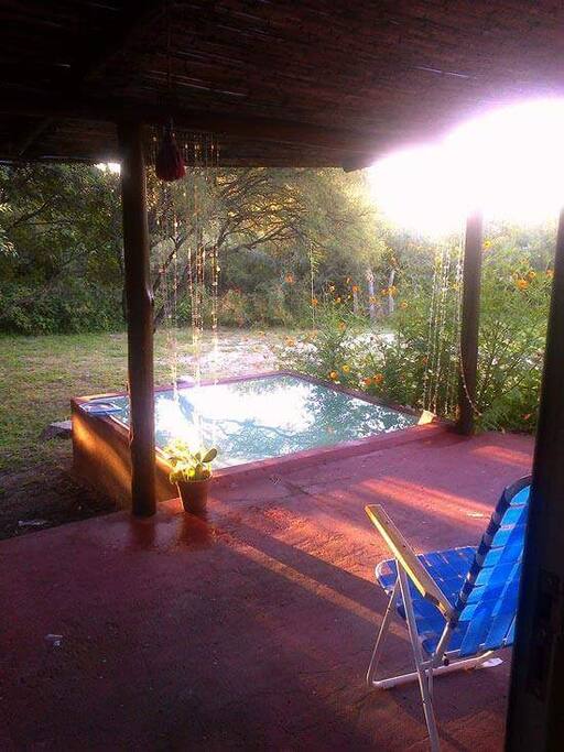 La piscina desde la galería
