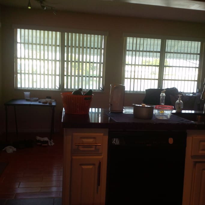 window through kitchen