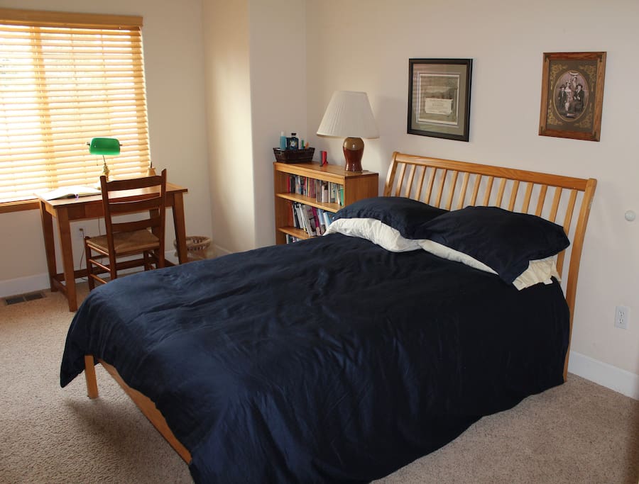 Your bed, with down comforter
