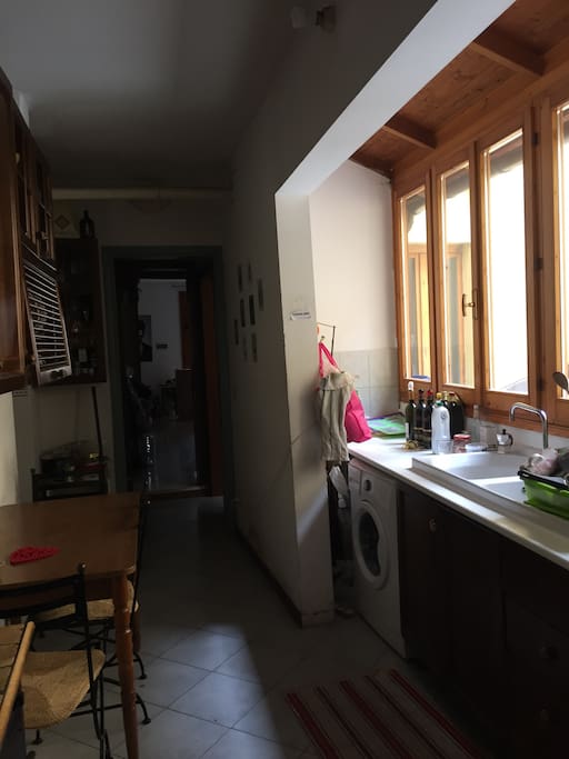 Our kitchen + wash machine