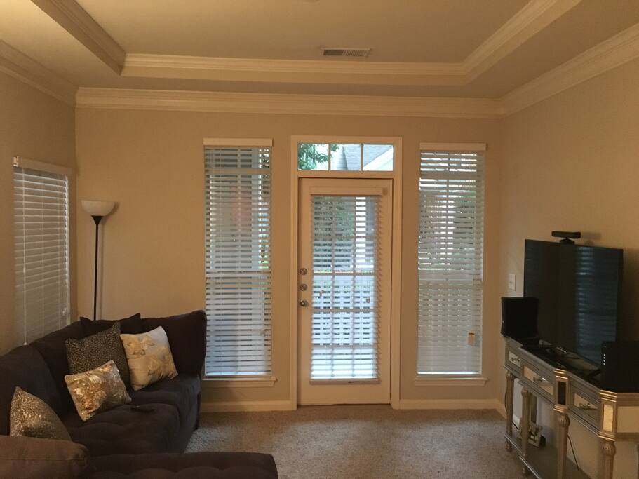 50 inch TV with Netflix and comfy couch