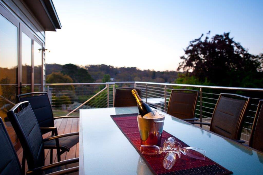 Champagne on the balcony