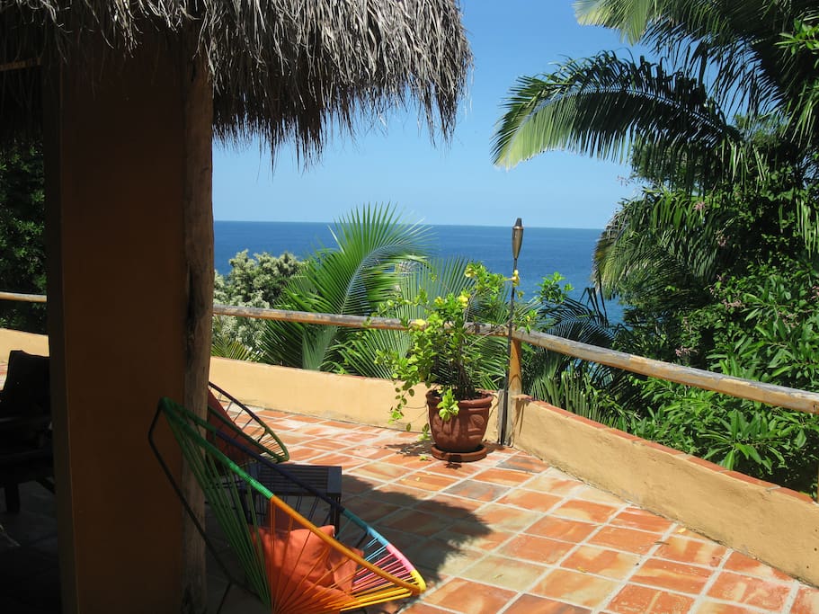 Views of the jungle and ocean from the veranda