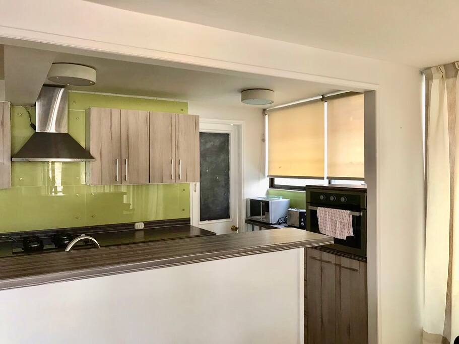 Open kitchen to enjoy the view of the Andes Mountains.