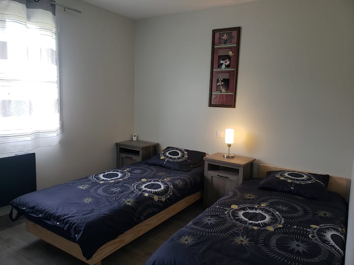 Chumba cha kulala 2 - 2 vitanda moja