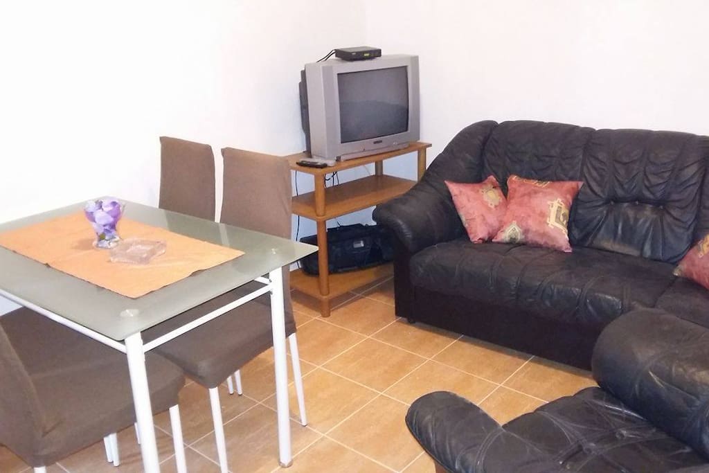 living room and dining room