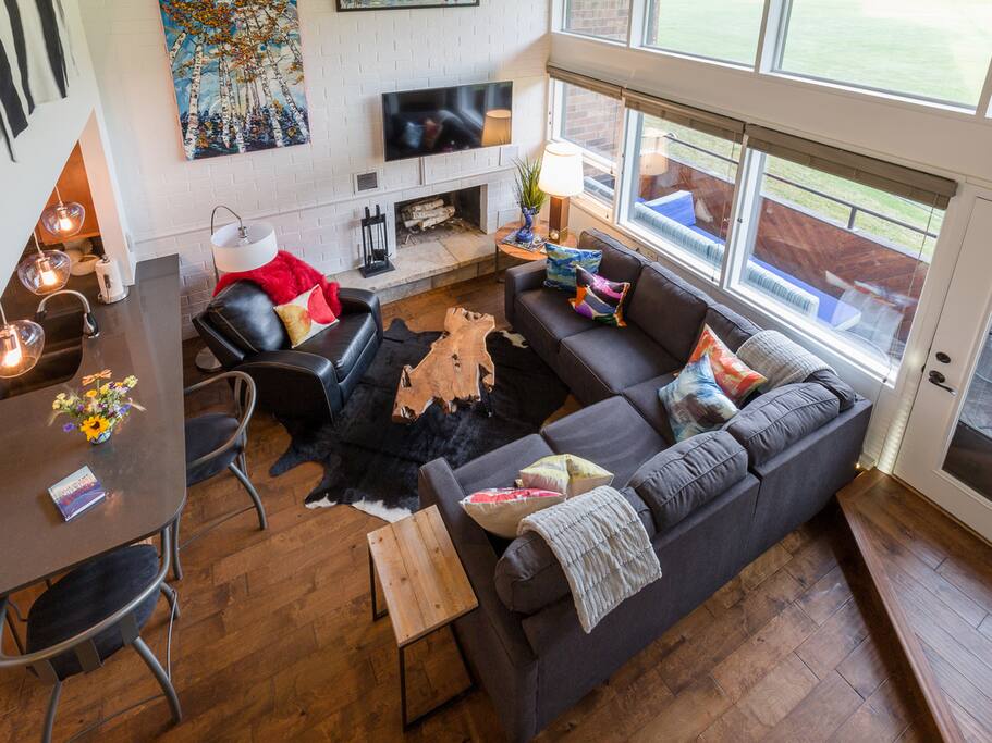 A look from above. Great room has 20' ceilings.