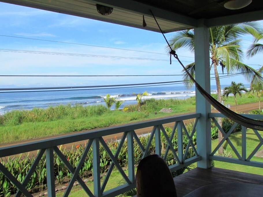 You're deck looking at the Pacific and amazing sunsets.