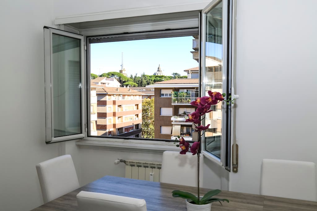 Livingroom view from the 7th floor of St Peter's Basilica