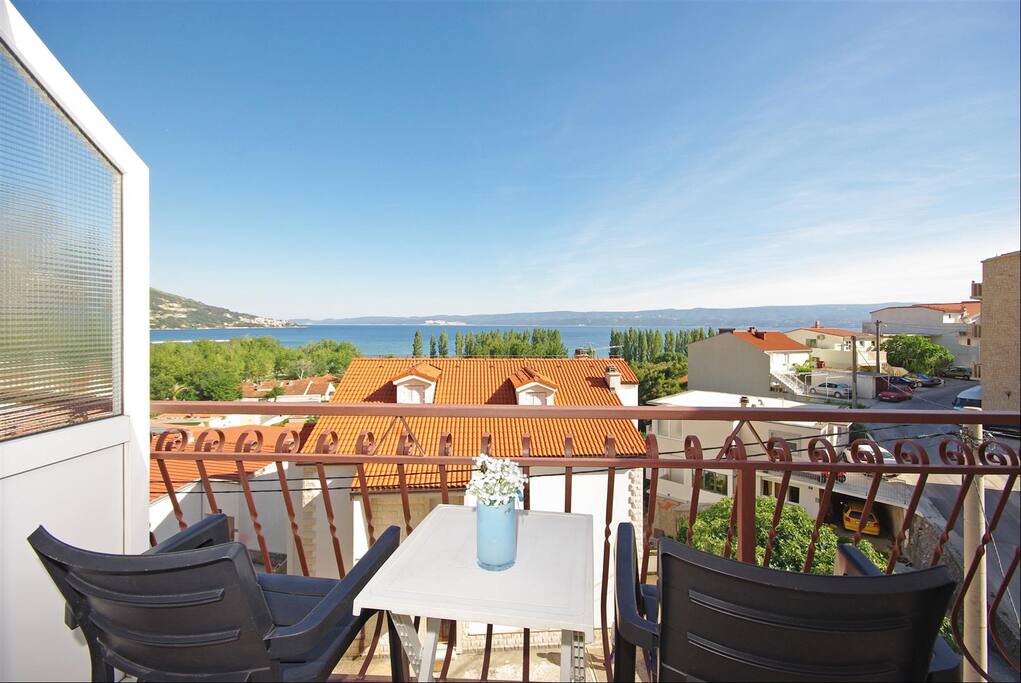 Lovely balcony with a sea view