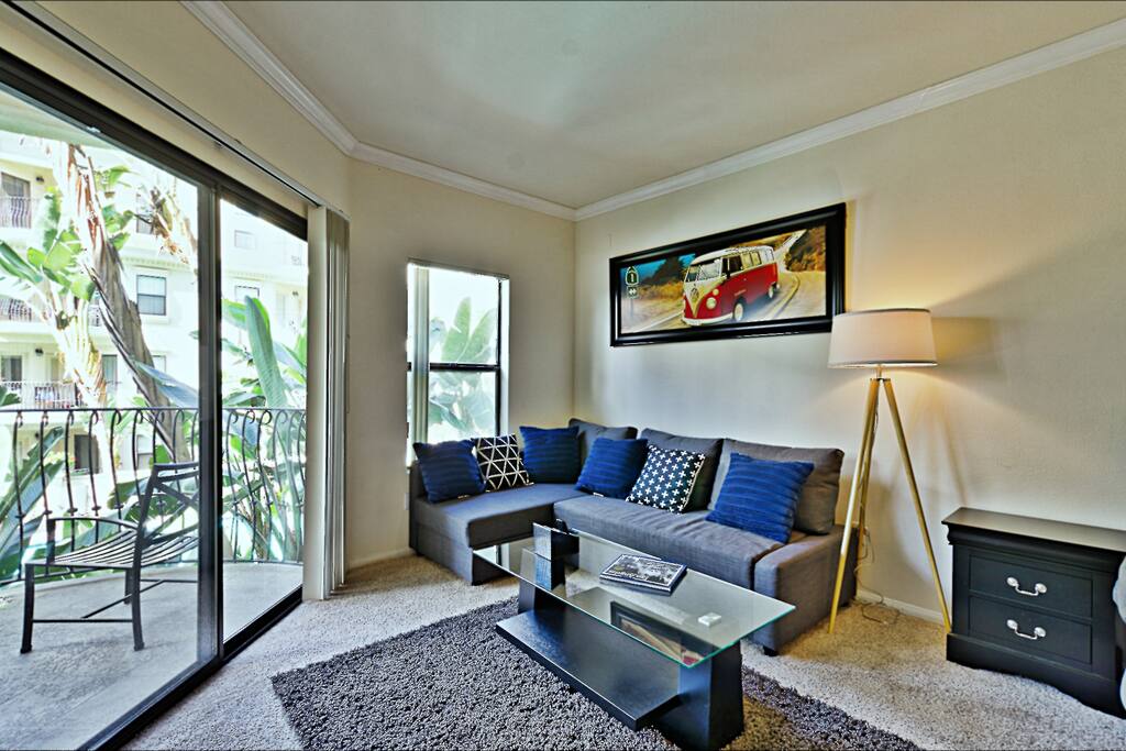 Exquisite sofa opens into a pull out queen bed.