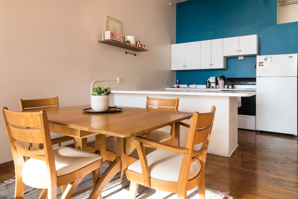 Mid-century dining table for sun-lit mornings