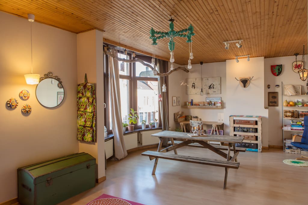 The opposite side of your private room, complete with an office space and a reading corner.