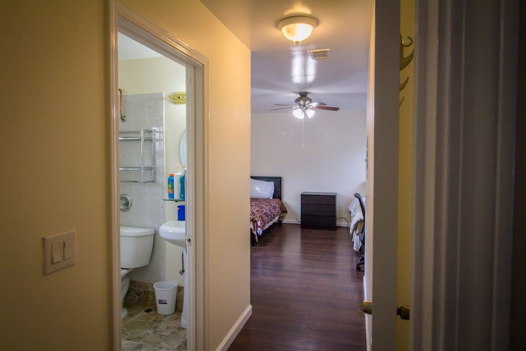 Attached half bath with private