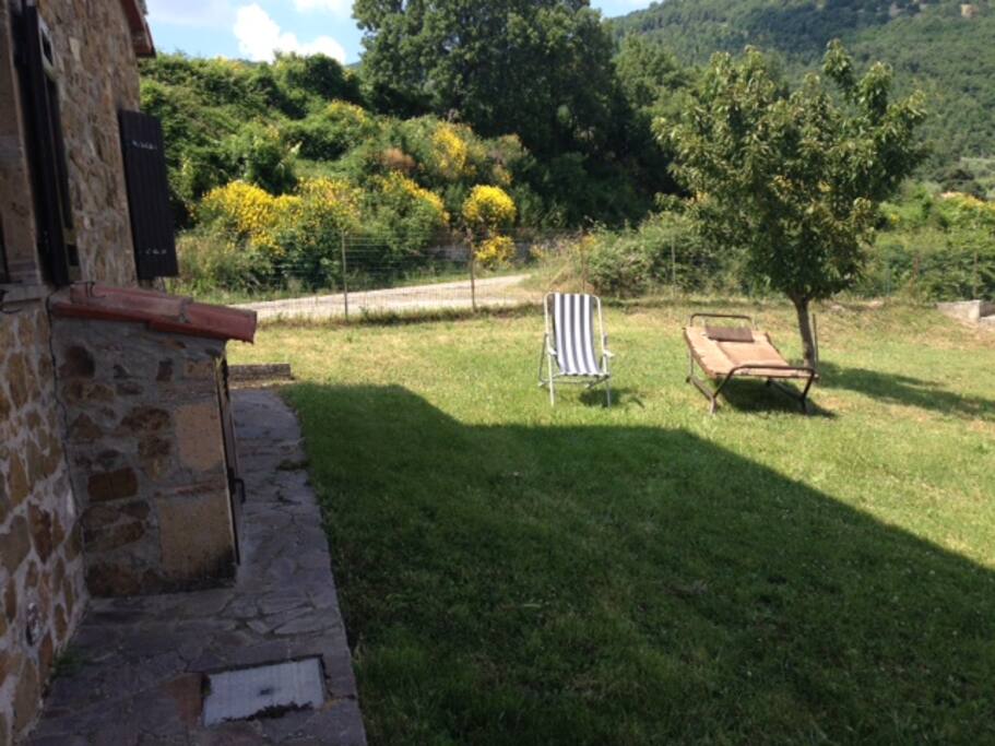 parte di giardino privato recintato