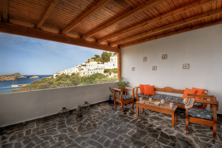 Lindos Bay Views • 2br Villa With Balconies - Lindos