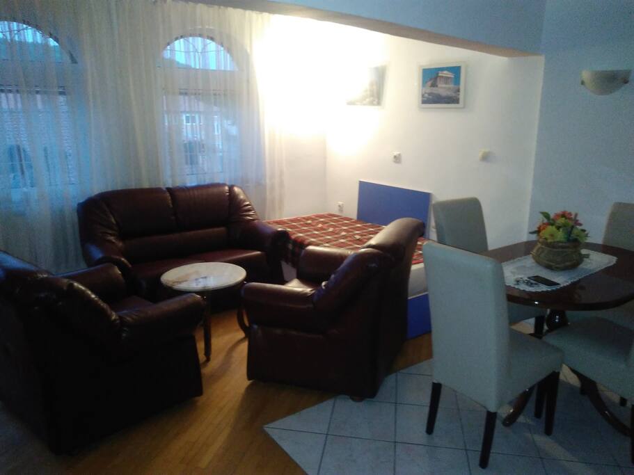 Kitchen with living room
