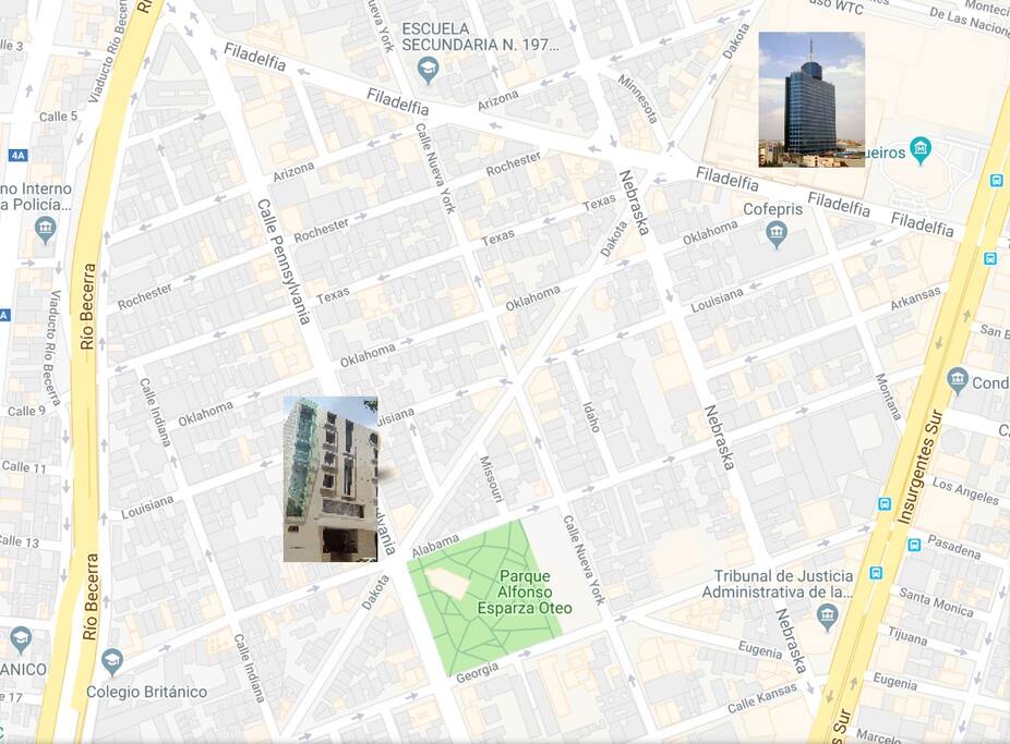 Ubicación a 4 calles de WTC - Location at 4 blocks from WTC