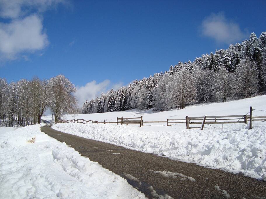 la route d'accès