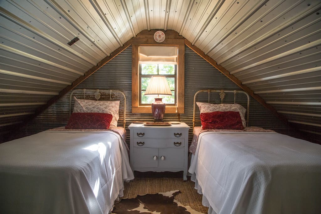 The loft with two comfy twin beds