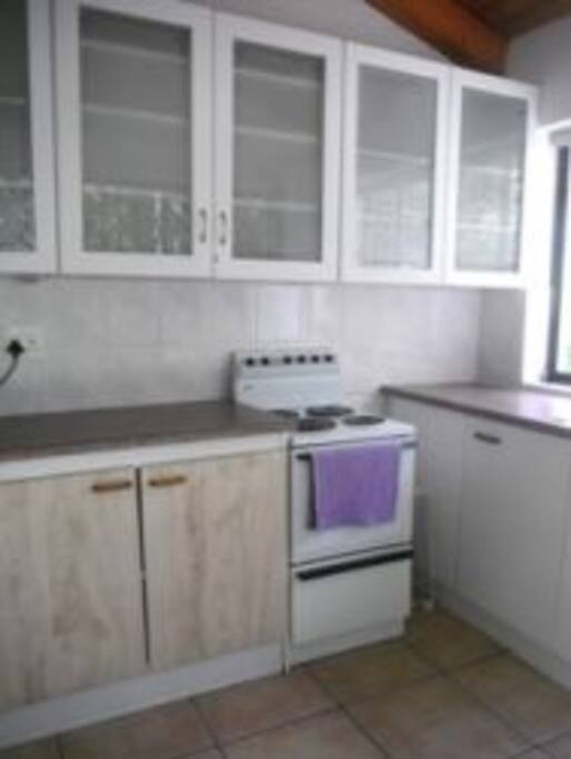 small kitchen has all fittings for self- catering.