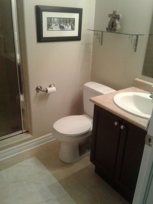 private bathroom with shower