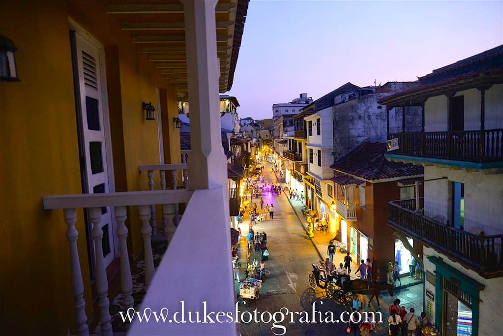 Evening balcony view towards Calle Primera de Badillo