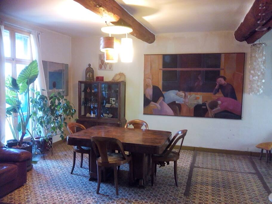 La salle à manger.