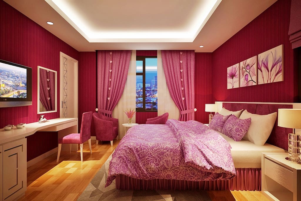 Honeymoon room with special design for couple