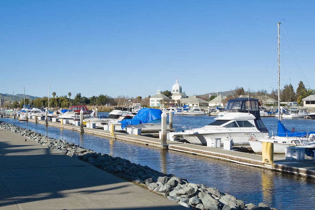 Suisun marina a short walk with outdoor dining and jogging trails