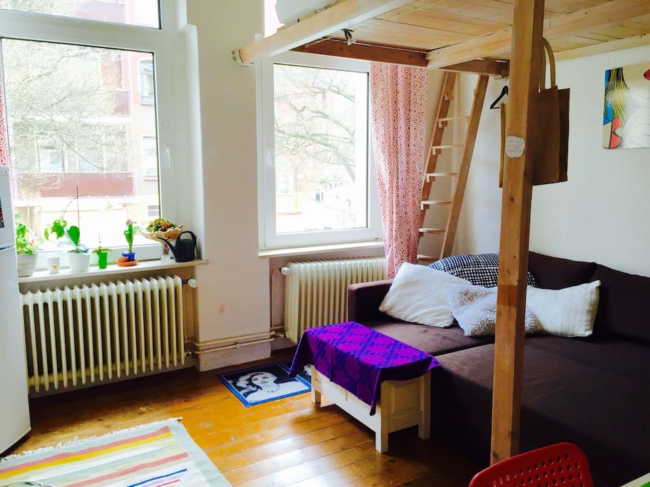 Bedsofa and mezzanine view