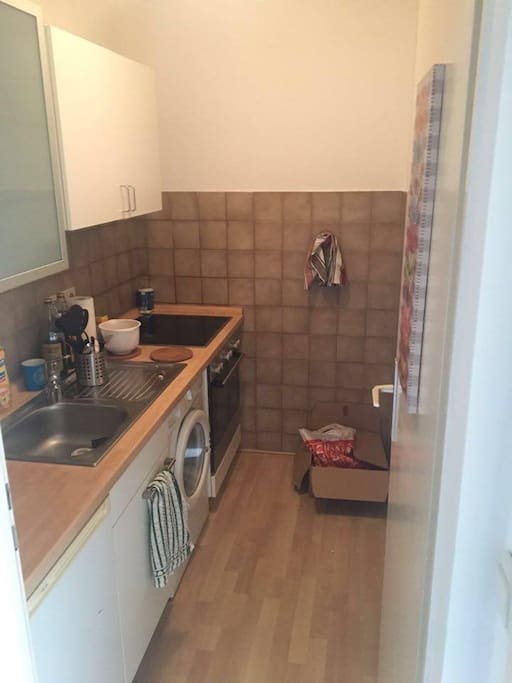 the kitchen