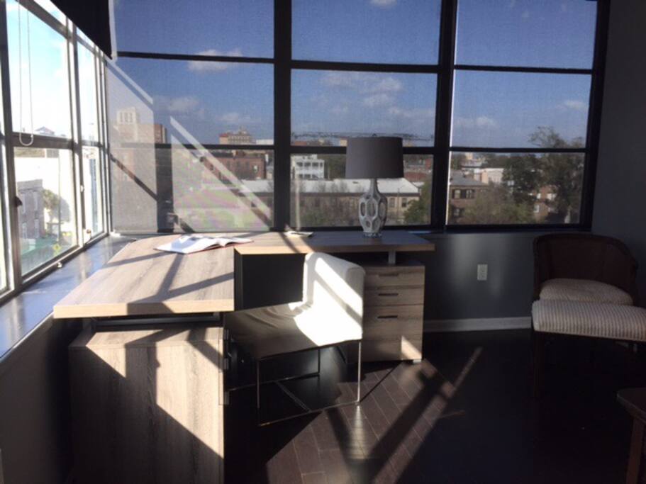 Corner office off master bedroom