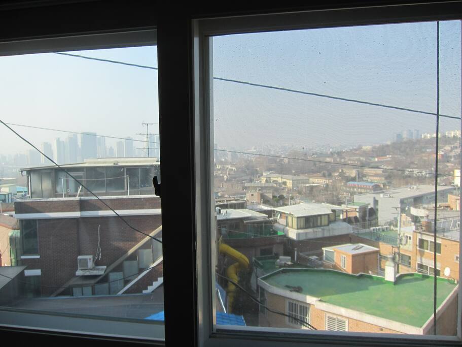 great view from bedroom and living area