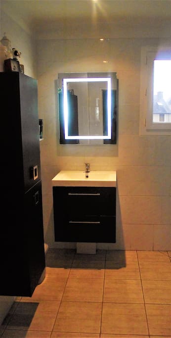 Salle d'eau avec douche à l'italienne