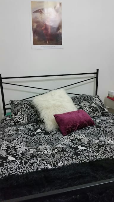 A comfy bed in an ideal home
