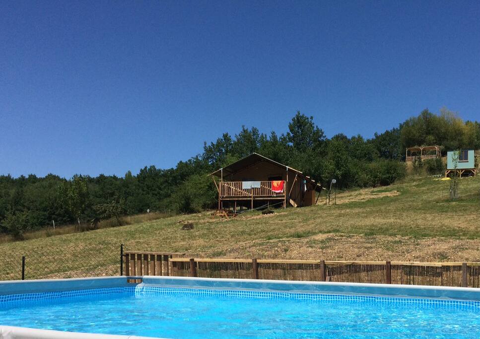Libellule (Tent 2) View from the pool