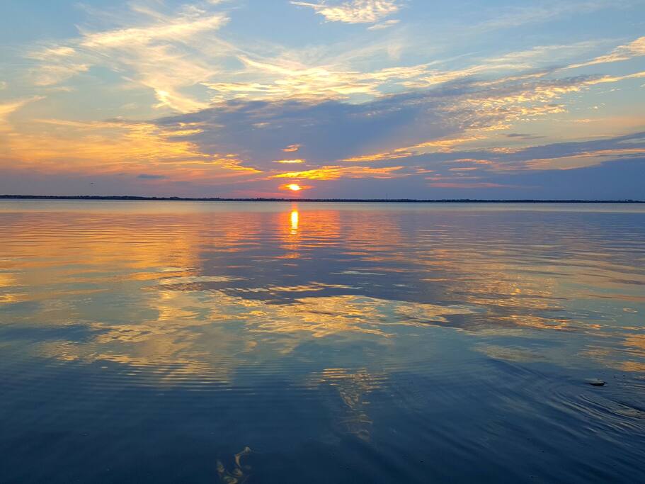 Beautiful sunrise views along the sound