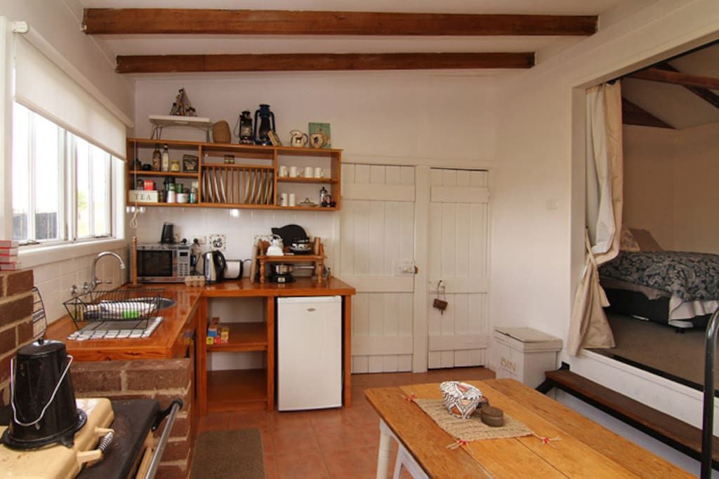 Kitchen with limited cooking facilities