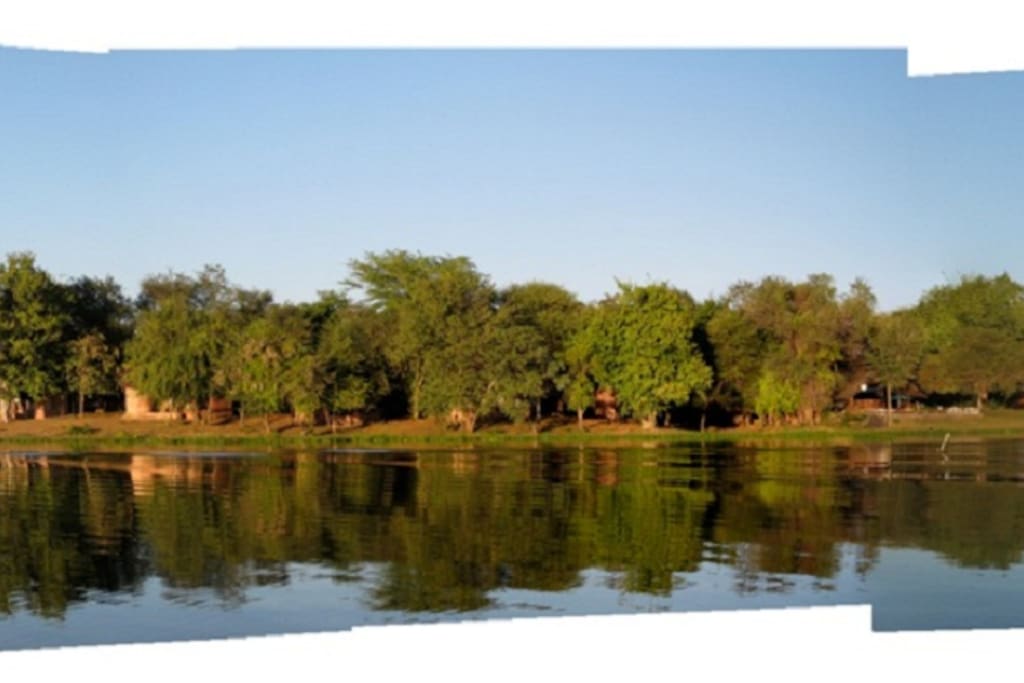 View of chalets from the River