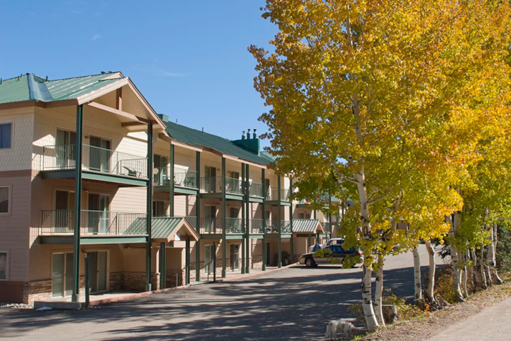 Front of Purgatory Townhomes in Fall Color