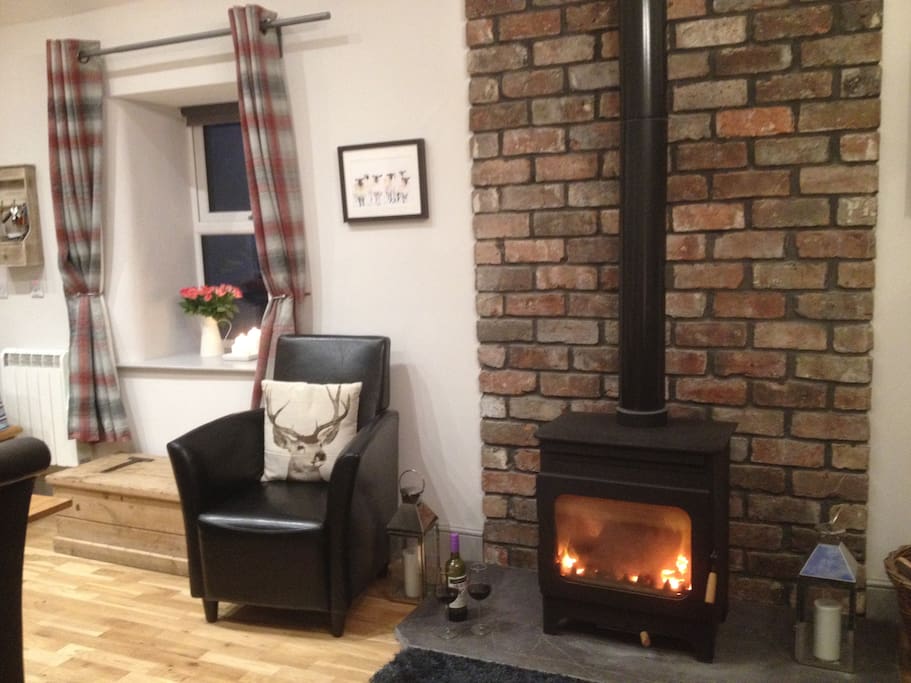 Cosy log burner for nights in by the fire.